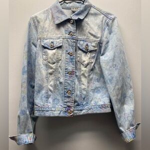 Iceberg Light Blue Floral Jean Jacket